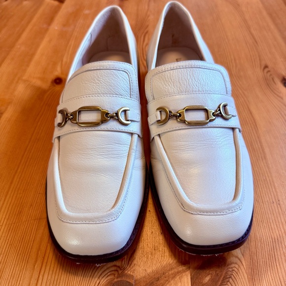 Larroude Cream Leather Loafers - Picture 16 of 16